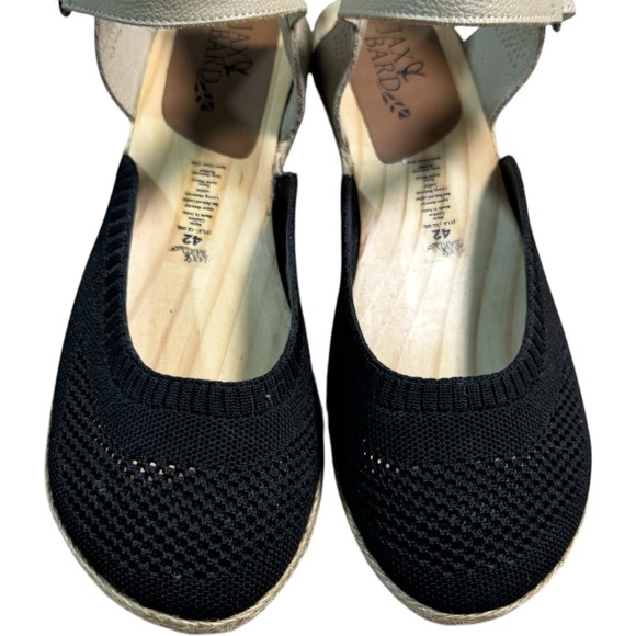 Jax & Bard Castine Size US 11.5 EU 42  Women's Black Mesh & Wood‎ Shoes - Picture 5 of 8